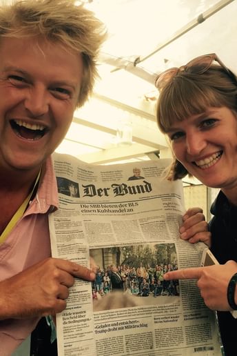 Goronwy Thom feiert «Der Bund» Titelseite