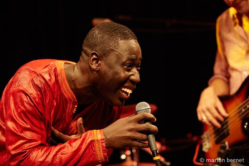 Singer With Microphone On Stage