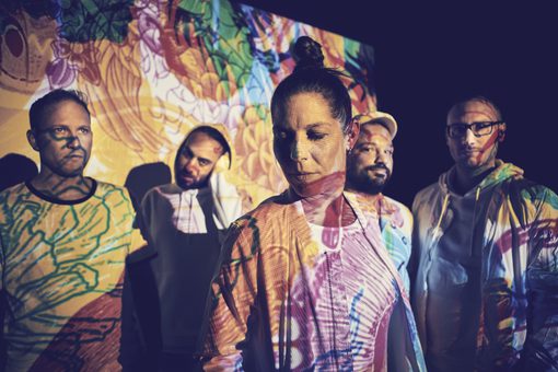 Band Portrait with Colour Projection
