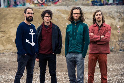 Vierköpfige Band Porträt Outdoor